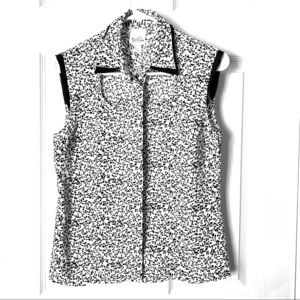 Sleeveless Button Down with Cutouts